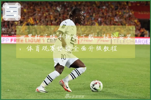 世界杯买球手机版下载：轻松安装，体育观赛体验全面升级教程
